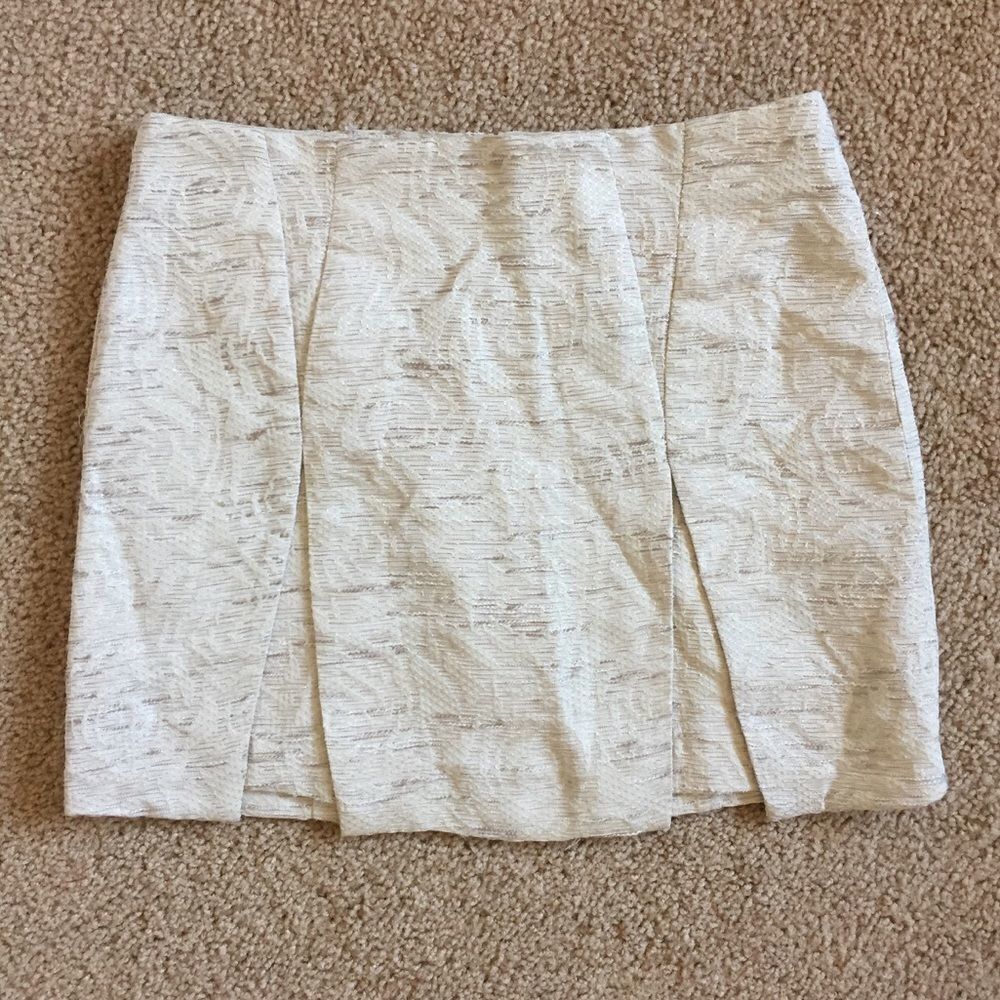 F21 Cream Mini Skirt